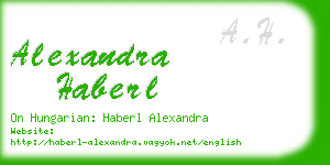 alexandra haberl business card